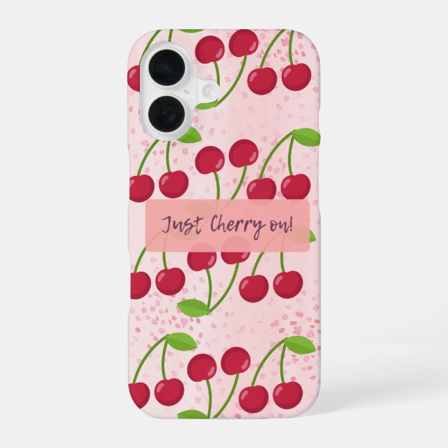 Just Cherry on! iPhone 16 Case (Back)