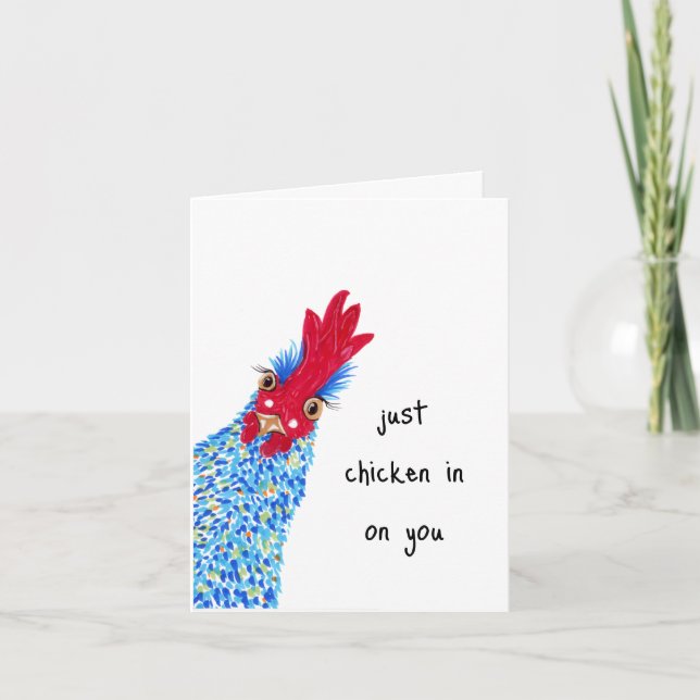 Just Chicken In Thinking of You Card (Front)