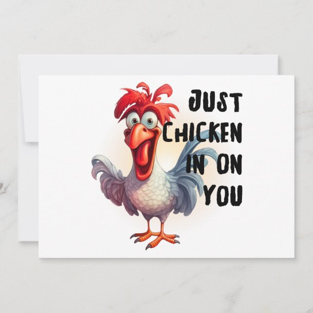 Just Chicken On You  Holiday Card (Front)