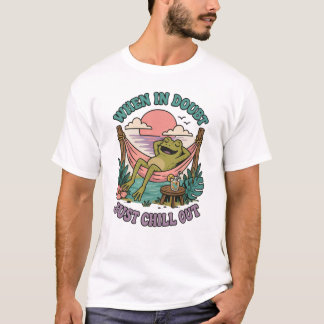 Just Chill Out Frog T-Shirt | Funny Retro Frog