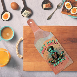 Just Chill, We Come in Peace Cutting Board
