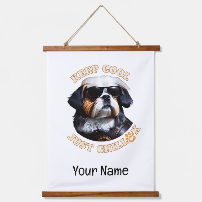 Just Chillax! Custom 26"x36" Vertical Hanging Tapestry (Front)