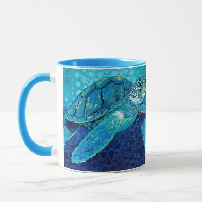 Just Chilliin' Blue Turtle Mug (Left)