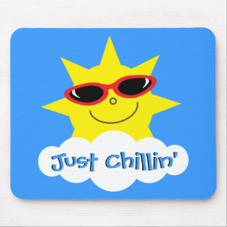 Just Chillin' Sun With Sunglasses Mouse Pad