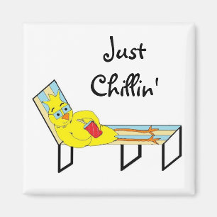 Just Chilling Chicken Magnet
