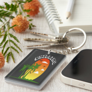 Just Chilling for Summer Key Ring