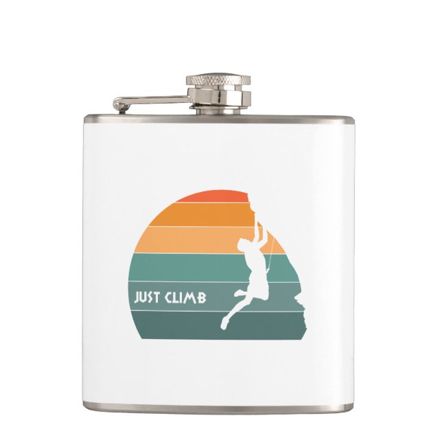 Just Climb Hip Flask (Front)