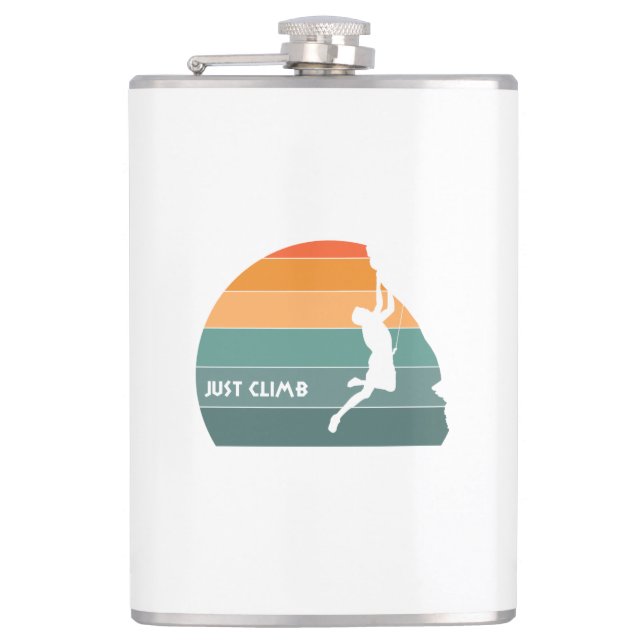 Just Climb Hip Flask (Front)