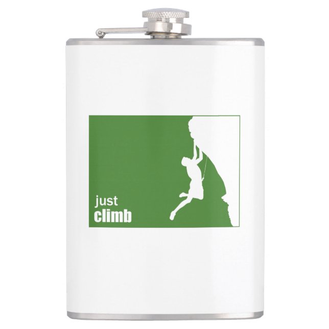 Just Climb Hip Flask (Front)