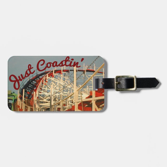 Just Coastin Roller Coaster Tag (Front Horizontal)