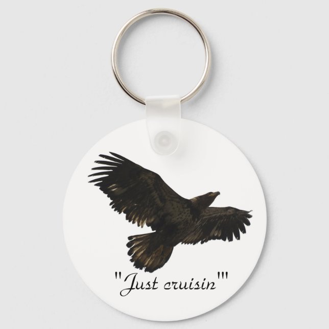 "Just cruisin' Eagle Spirit" Key-chain Key Ring (Front)