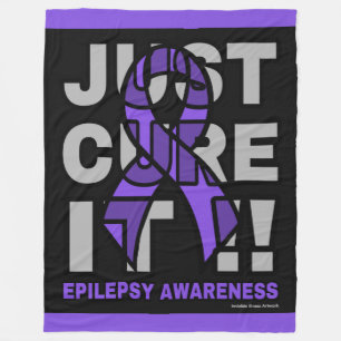JUST CURE IT...Epilepsy Fleece Blanket