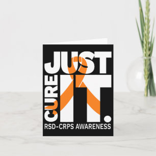 Just Cure Rsd Crps Awareness Ribbon White Text  Card