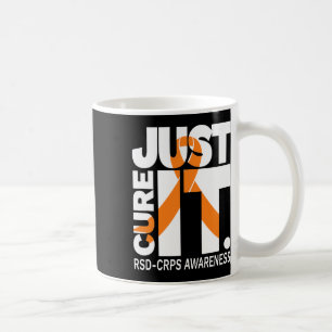Just Cure Rsd Crps Awareness Ribbon White Text Coffee Mug
