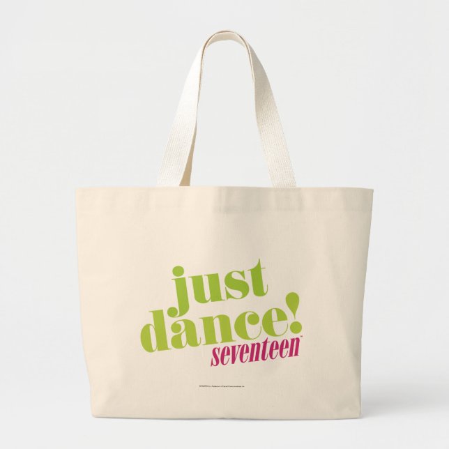 Just Dance - Green Large Tote Bag (Front)