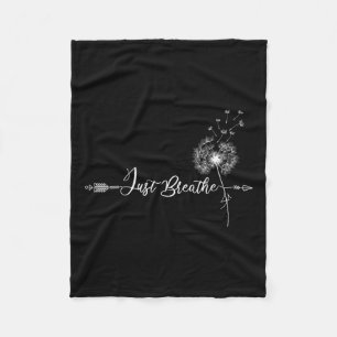 Just Dandelion Tattoo Arrow Breathing Dandelion Fl Fleece Blanket