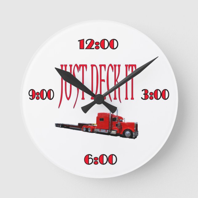 Just Deck It Round Clock (Front)