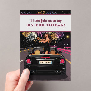 Just Divorced Divorce Party Celebration Invitation