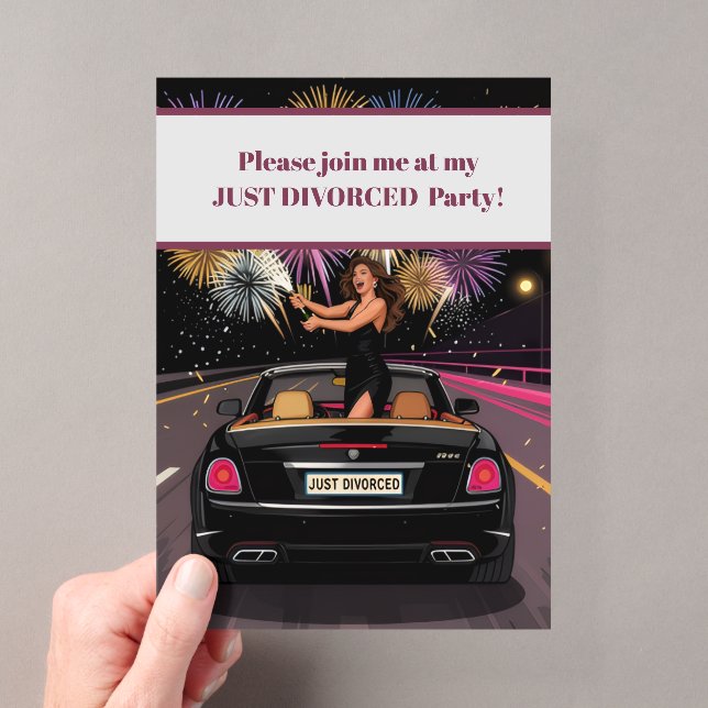 Just Divorced Divorce Party Celebration Invitation (Insitu (Handheld))