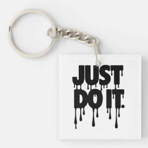 Just Do It! Tee Retro Bold Lettering Key Ring