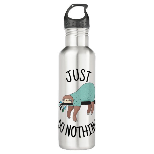 Just Do Nothing Sloth 710 Ml Water Bottle (Front)
