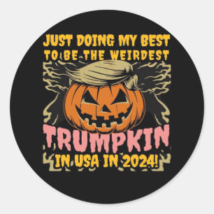 Just Doing My To Weirdest Trumpkin Usa Classic Round Sticker