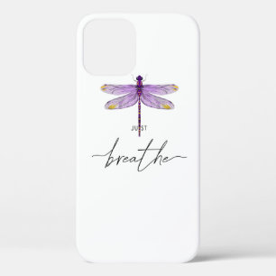 Just Dragonfly Tattoodesign Dandelion Breathe Medi iPhone 12 Case