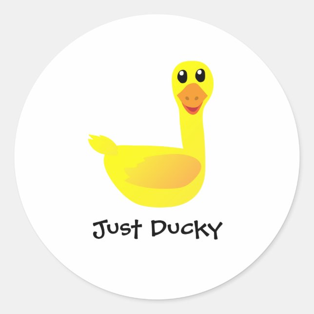 Just Ducky Humour Classic Round Sticker (Front)
