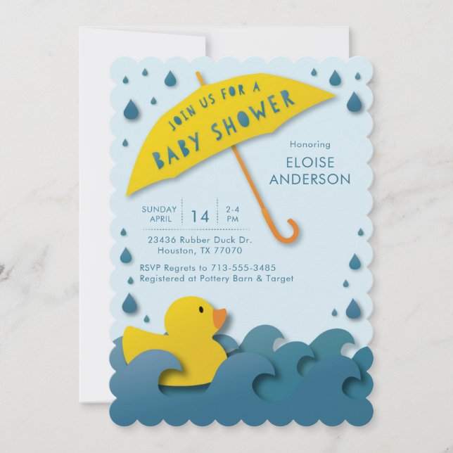 Just Ducky Invitation (Front)