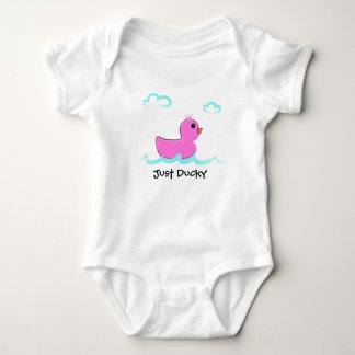 Just Ducky Pink Rubber Duck Baby Bodysuit