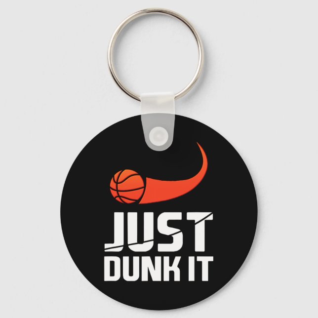 Just Dunk It! Basketball Player Slam Dunk Gift  Key Ring (Front)