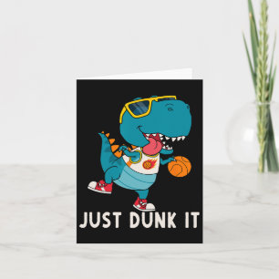 Just Dunk It Fun Dinosaur Bysketbyll League Slam D Card