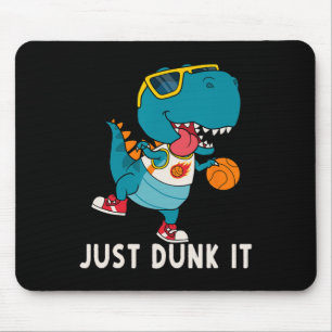 Just Dunk It Fun Dinosaur Bysketbyll League Slam D Mouse Pad