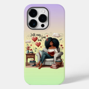 Just Easy Love Book, African American Girl Reading Case-Mate iPhone 14 Pro Case