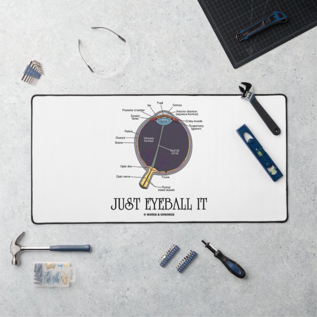 Just Eyeball It Human Eye Anatomy Geek Advice Desk Mat (Workstation)