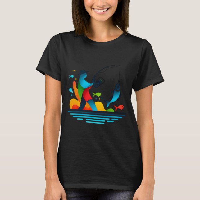 Just Fishin Around! T-Shirt (Front)