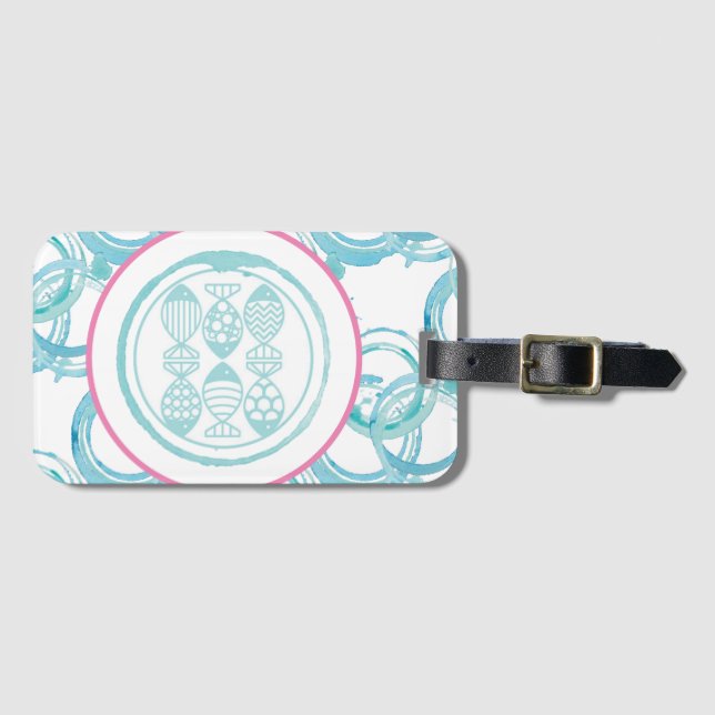 Just Fishy luggage tag (Front Horizontal)