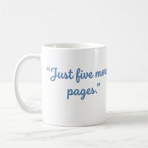 Just Five More Pages Funny Book Lover Reading Mug