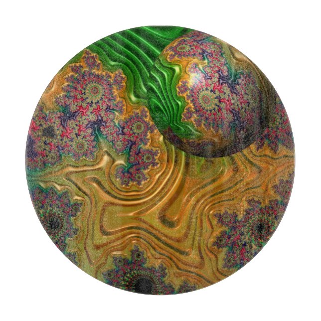 Just Floating By Decorative Glass Chopping Board (Front)