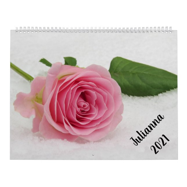 Just Flowers Personalised Name & Year Calendar (Cover)