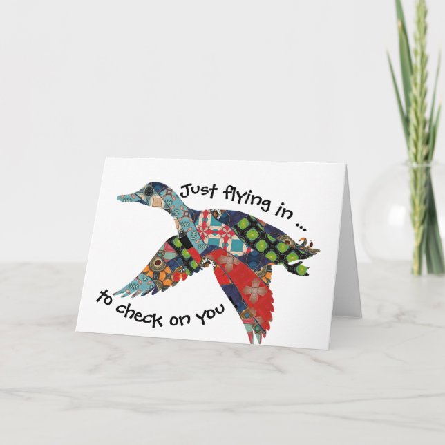 Just Flying In  Card (Front)