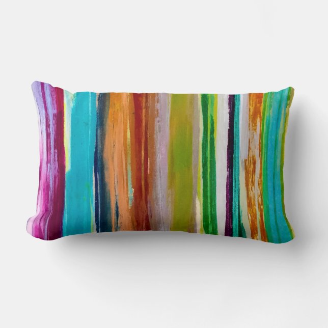 Just For Fun Cotton Lumbar Throw Pillow (Front)