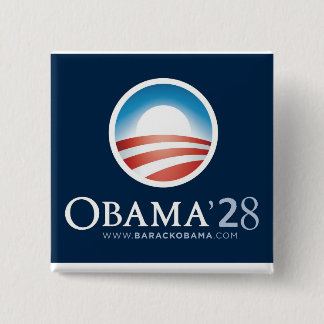 Just for fun Obama 2028 button! 15 Cm Square Badge