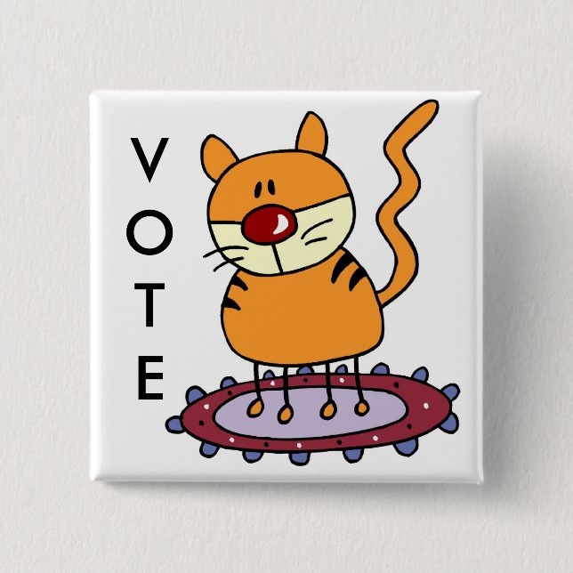 JUST FOR FUN VOTE! 15 CM SQUARE BADGE (Front)