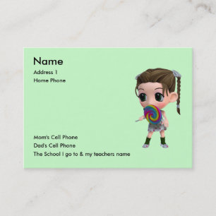 Just for Kids Calling Card