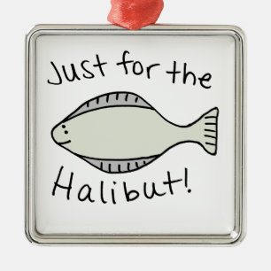 Just for the Halibut Metal Tree Decoration