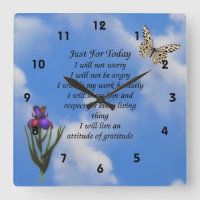 Just For Today Butterfly Flower Inspirational