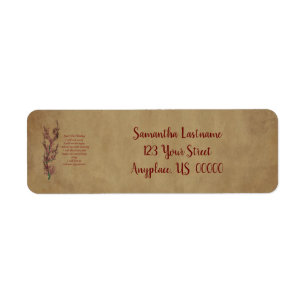 Just For Today Inspirational Prayer Address Return Address Label