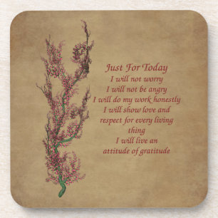 Just For Today Inspirational Prayer Coaster