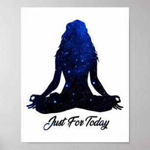 Just For Today Meditation Serenity Yoga Aa Na Sobe Poster